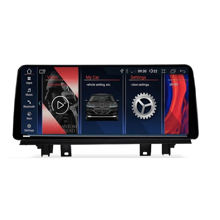 Navigáció BMW X1 F48 X2 F49 NBT EVO 2015-2022 között, NAVIGPS, 12,3 hüvelykes QLED Bluray Full HD 1920 * 720p képernyő, 4 GB RAM és 64 GB ROM, vezeték nélküli Carplay és Android Auto, nyolcmagos processzor, 4G Sim Slot, tolatókamera