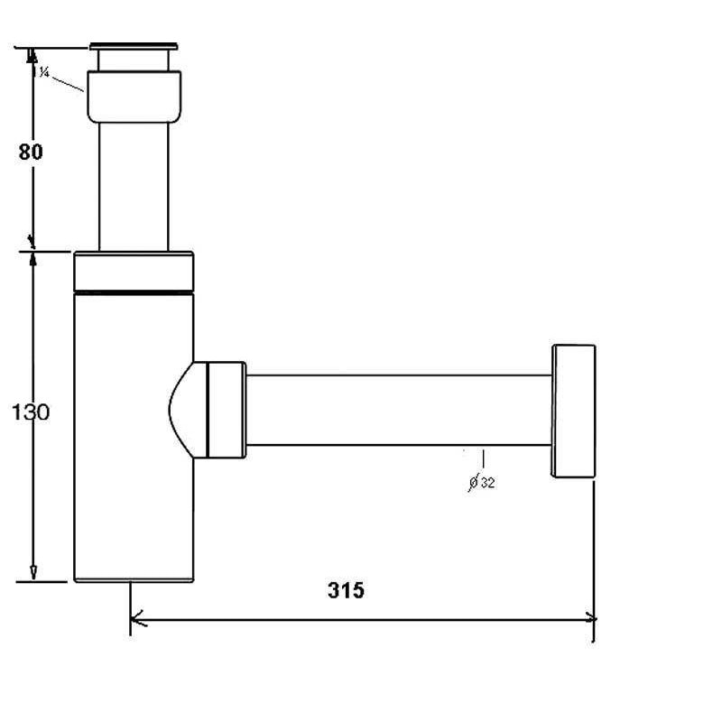 Sifonul Chiuveta, Mcalpine, Alama, 1 1/4 X 32 Mm, Crom - EMAG.ro