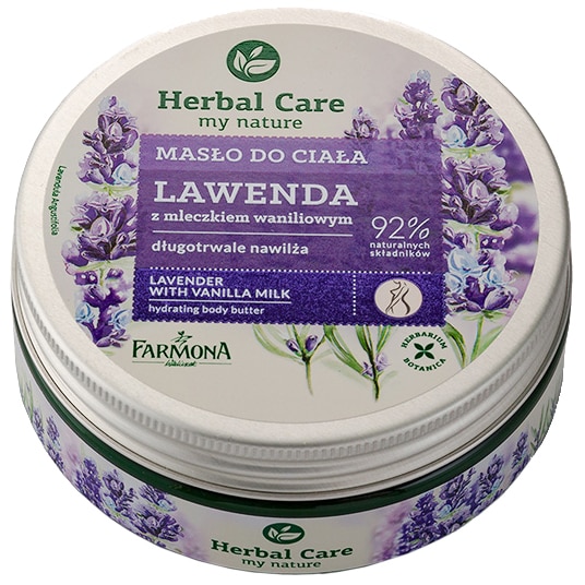 Unt de corp lavanda si lapte de vanilie Farmona Herbal Care, 200 ml
