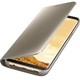 Husa de protectie Samsung Clear View Standing Cover pentru Galaxy S8, Gold