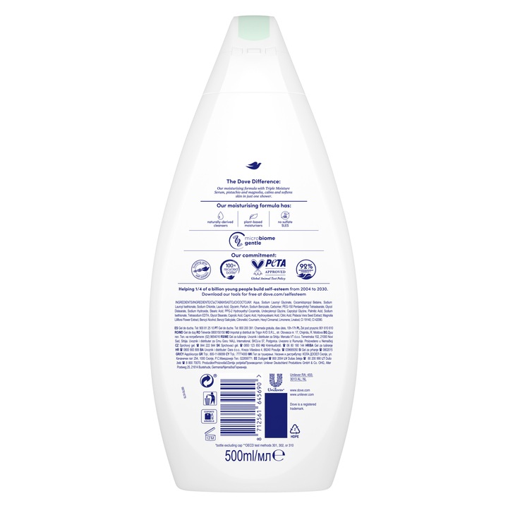 Dove Purely Pampering krémtusfürdő pisztácia krémmel és magnóliával, 450ml