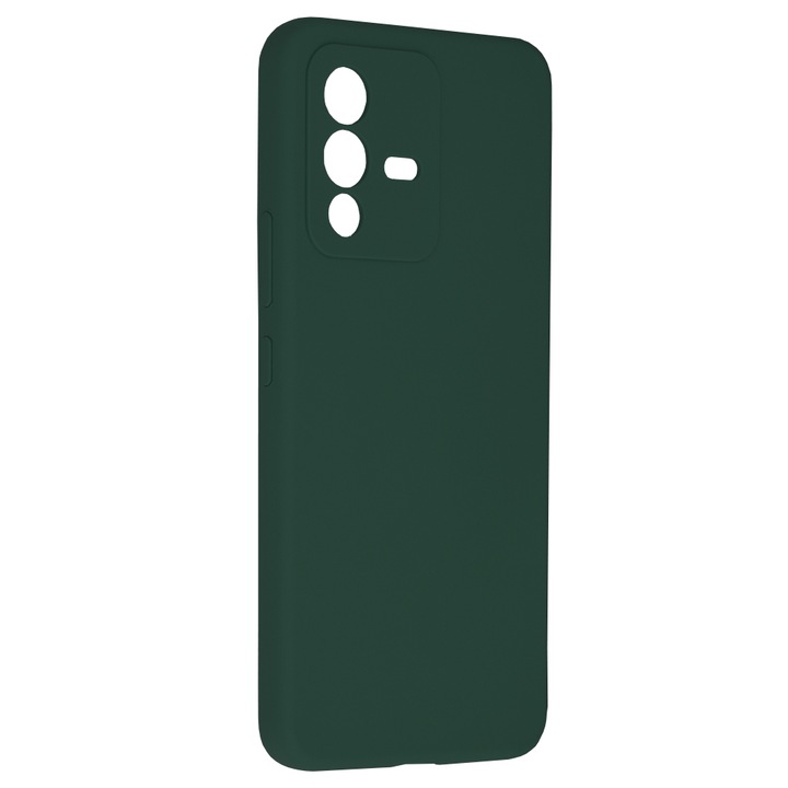 Защитен капак Bibilel, съвместим с Vivo V23 5G, Silicon, Dark Green, Green, KOF-BBL8285