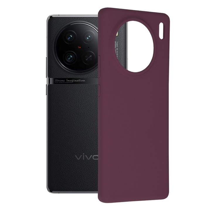 Калъф за Vivo X90 Pro, Techsuit Soft Edge Silicone, Plum Violet