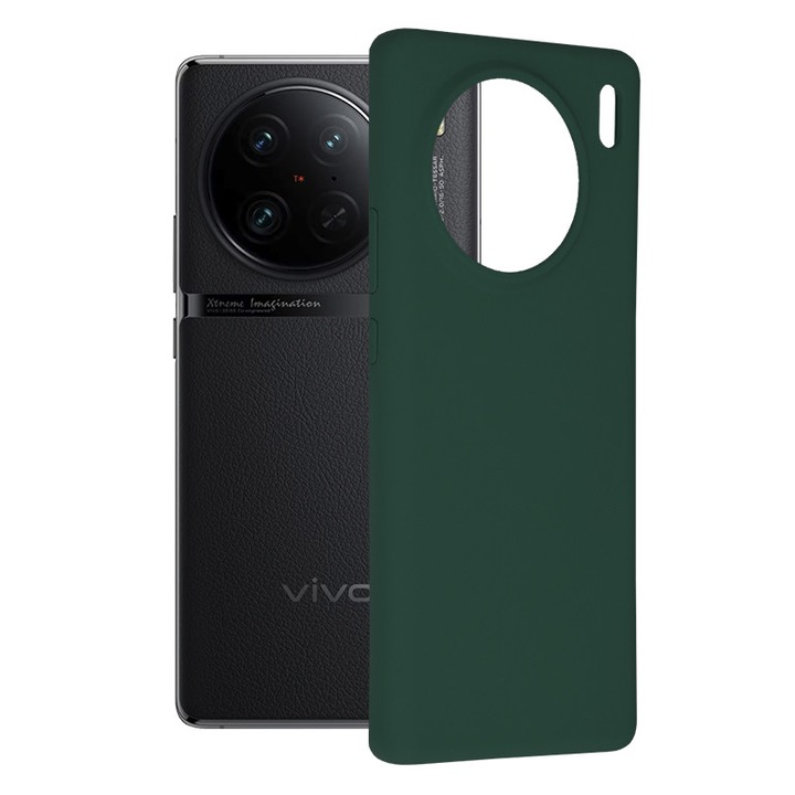 Кейс за Vivo X90 Pro, Techsuit Soft Edge Silicone, Dark Green