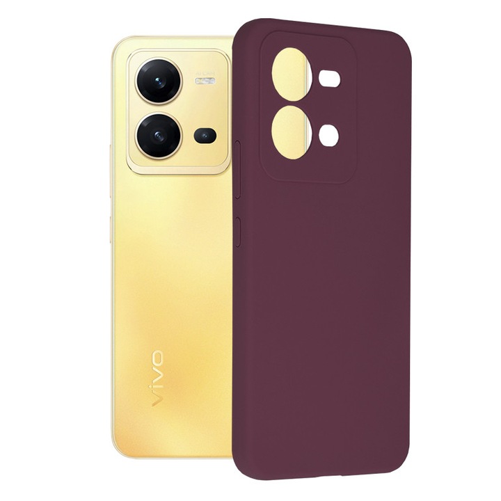 Калъф OEM за Vivo X80 Lite, Techsuit Soft Edge Silicone, Plum Violet