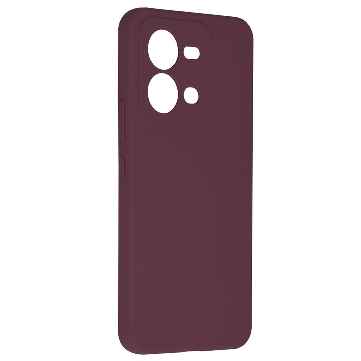 Защитен калъф Bibilel, съвместим с Vivo X80 Lite, Silicone, Plum Violet, Cherry, KOF-BBL8295