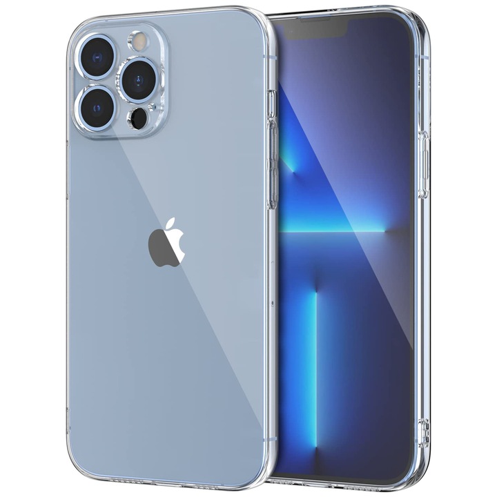 Husa Daden® Transparent Clear pentru iPhone 12 Pro, Protectie la camera, Anti ingalbenire, Antisoc, Transparenta