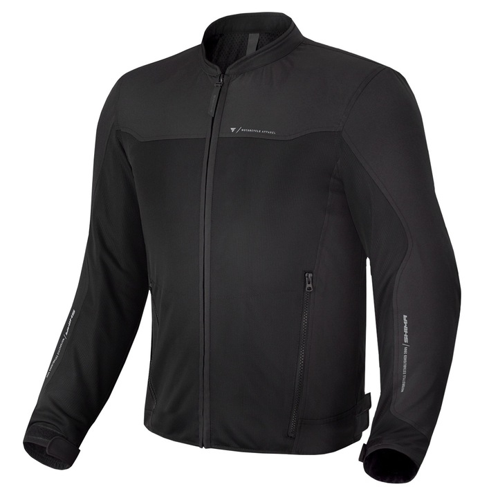 Jacheta moto barbati, Shima, Textil, Negru, 3XL