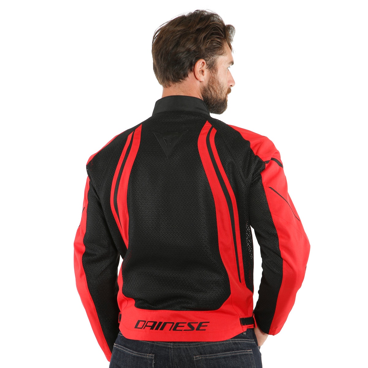 Jacheta sport, Dainese, Air Crono 2 Tex, Negru/Rosu, 48 - eMAG.ro