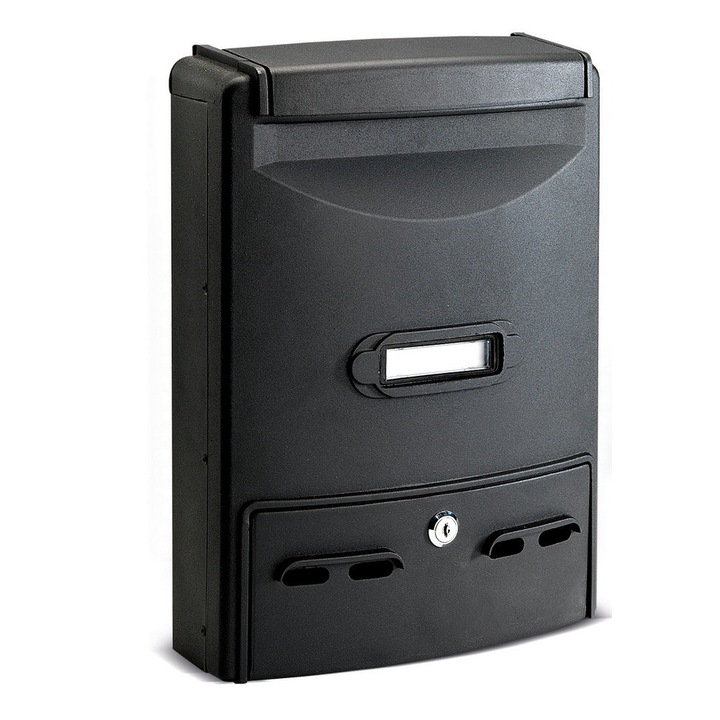 Cutie postala exterior, neagra,390x290x110 mm, Planet Safe GIN/N LB-002