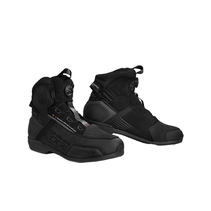 Ghete moto pentru barbati Edge WP, Shima, Negru, 44 EU