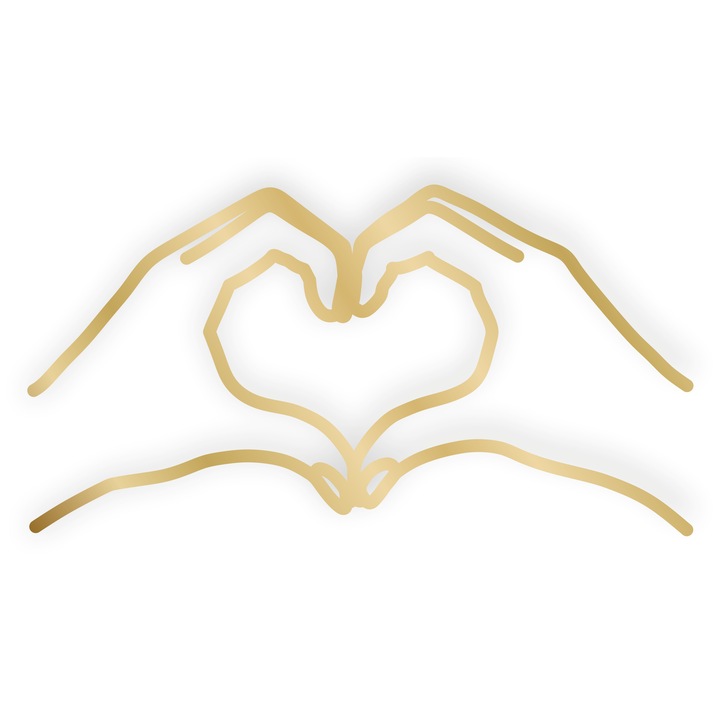 Topper tort Oneline, Hands, Inedit Print, Oglinda Aurie, TC944, 13x6 cm