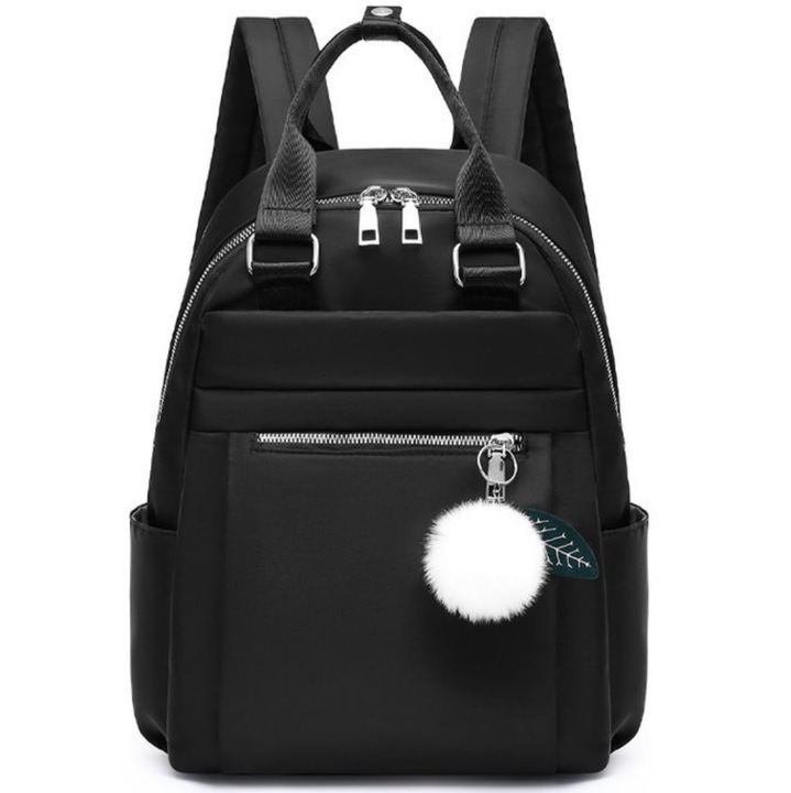 Rucsac dama, de tip geanta, Freeland B965, Poliester, Negru