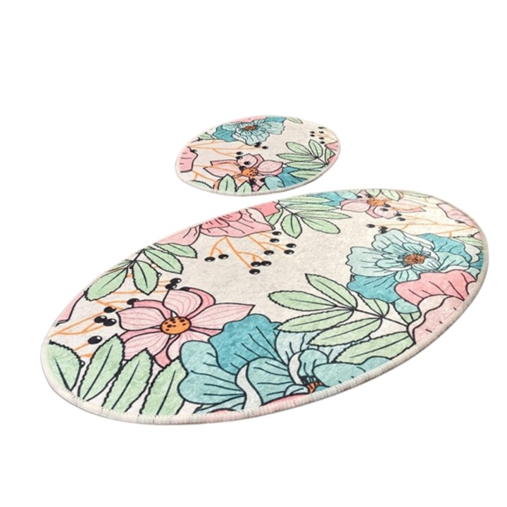 Комплект от 2 постелки за баня, Chilai Home, Spring