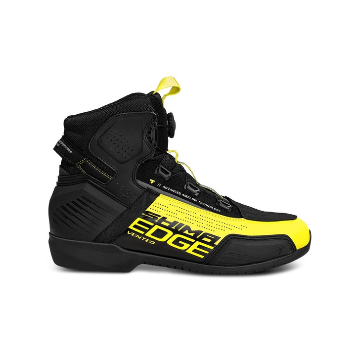 Cizme moto, Shima, Negru/Galben, Marimea 42 EU