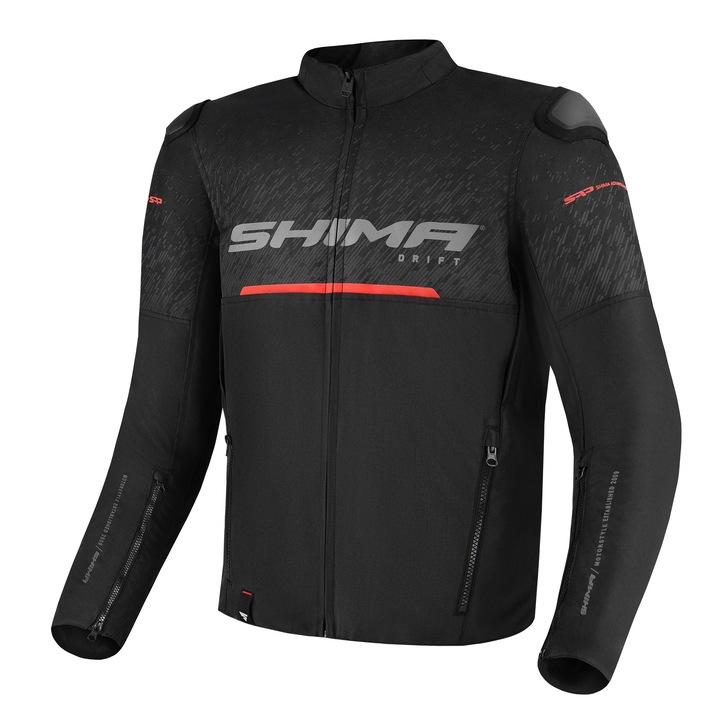 Geata moto, Shima, Negru/Rosu, XXXXL