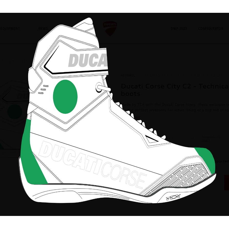 Cizme moto, Ducati, Corse City C2, Microfibra/Piele ecologica