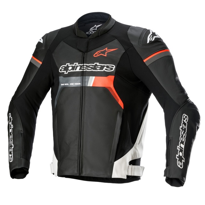 Geaca moto pentru barbati, Alpinestars GP Force, Piele, Negru, 56 EU