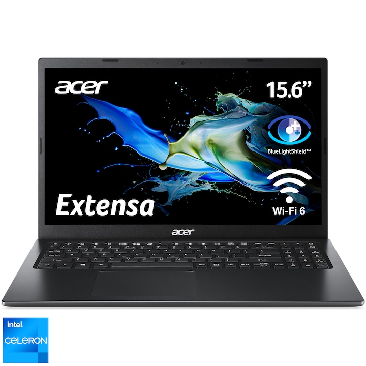 Лаптоп Acer Extensa 15 EX215-32, Intel® Celeron® N4500, 15.6'', Full HD, RAM 8GB, 256GB SSD, Intel® UHD Graphics, No OS, Black