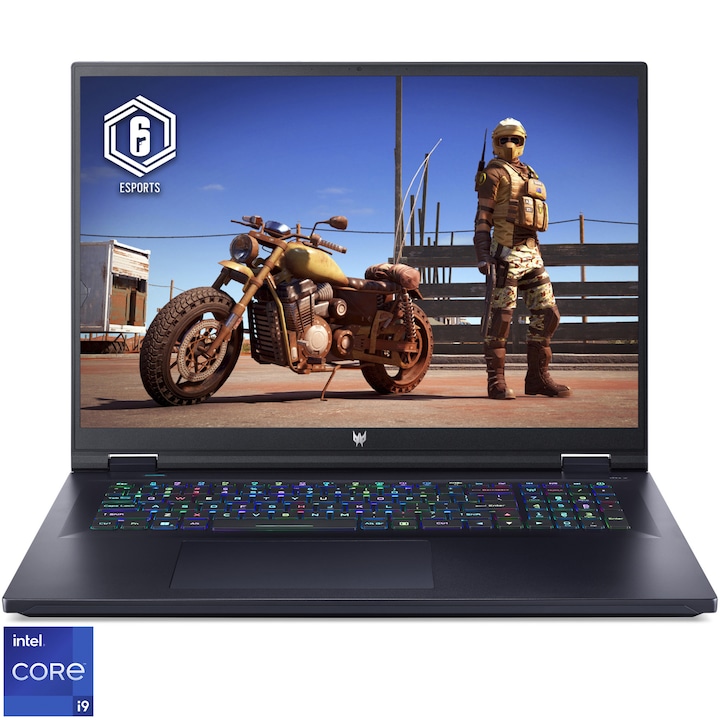 Laptop Gaming Acer Predator Helios 18 PH18-71 cu procesor Intel® Core™ i9-13900HX pana la 5.40 GHz, 18", WQXGA, IPS, 240Hz, 16GB DDR5, 1TB SSD, NVIDIA® GeForce RTX™ 4080 12GB GDDR6, No OS, Black