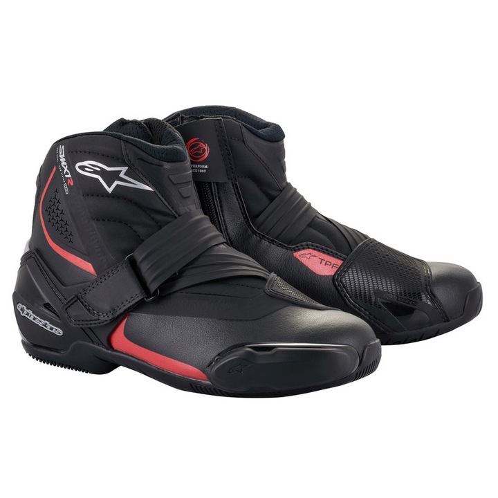 Мото ботуши Alpinestars SMX-1 R V2 за мъже, черни/червени, размер 41