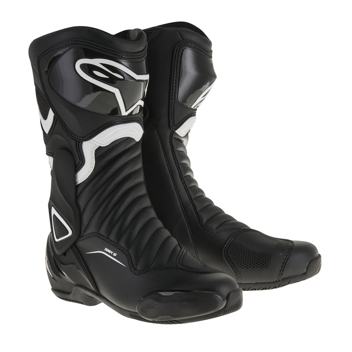Мъжки мото ботуши Alpinestars SMX-6 V2, черно/бяло, размер 48