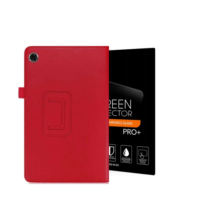 Husa tableta ALOGY pentru Lenovo M10 Gen.2 TB-X306, ecologica, functie stand, rosu, 10.1 inch