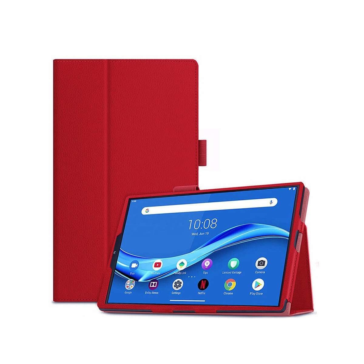 Husa tableta ALOGY pentru Lenovo M10 Gen.2 TB-X306, ecologica, functie stand, rosu, 10.1 inch