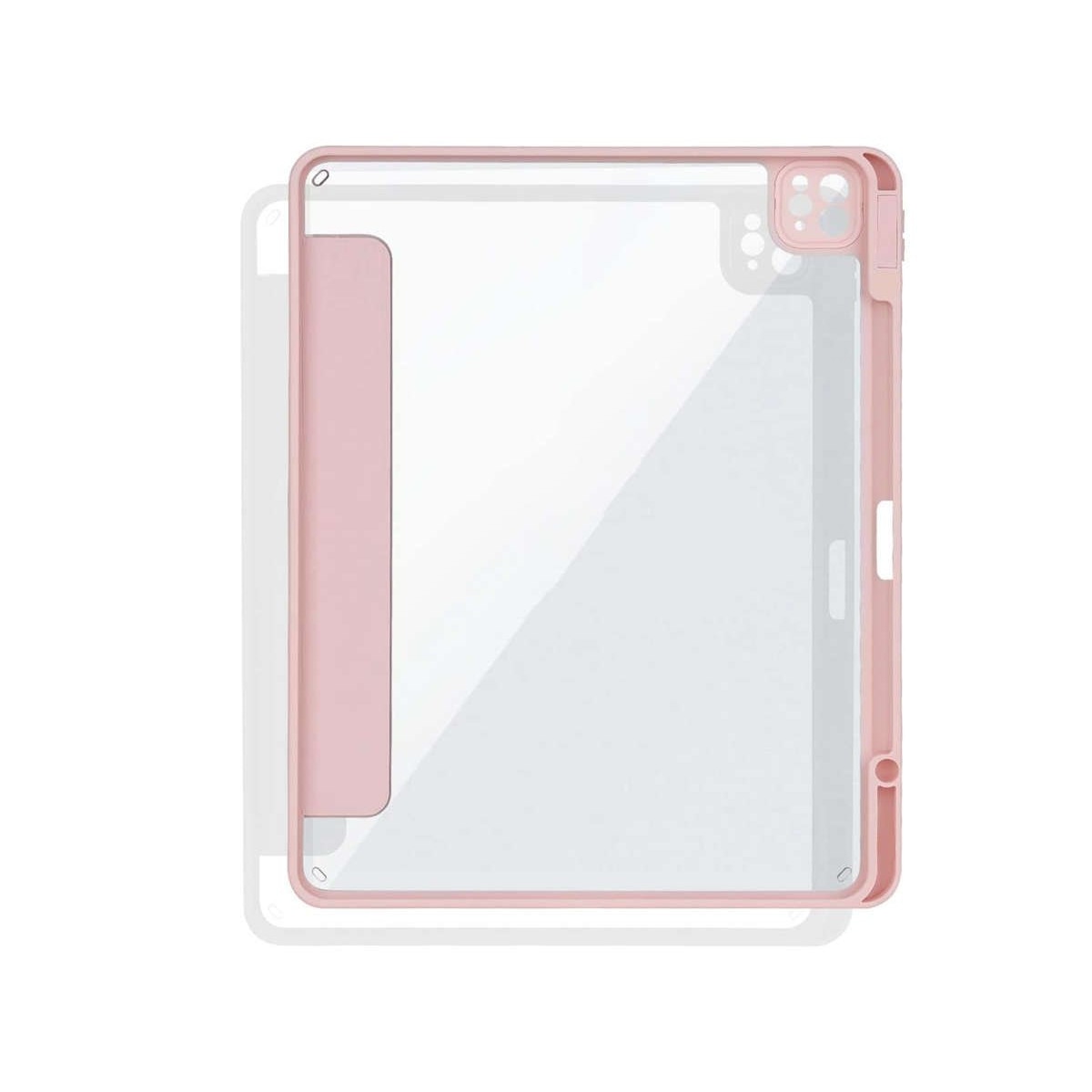 Husa magnetica 2 in 1 pentru Apple iPad Air 4 (2020) / Ipad Air 5 (2022), ALOGY, 10.9", Roz / Transparent