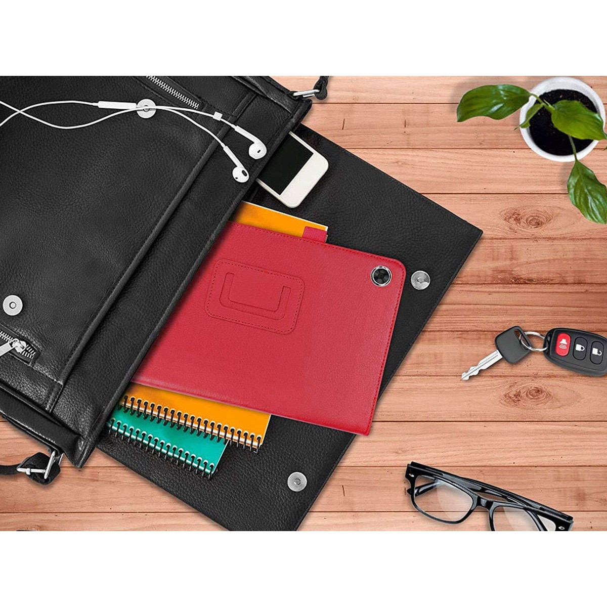 Husa tableta ALOGY pentru Lenovo M10 Gen.2 TB-X306, ecologica, functie stand, rosu, 10.1 inch