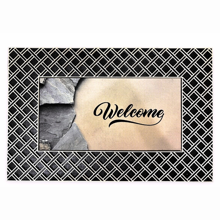 Optim Deko Bejárati szőnyeg, Amur Decor, csúszásmentes, barna, 75x45 cm