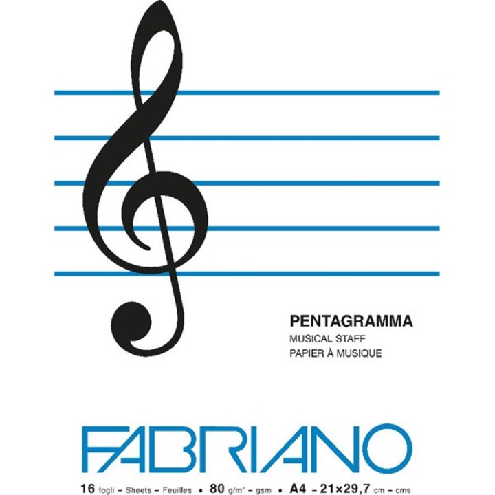 Fabriano 21x29,7cm 16 coli caiet muzical