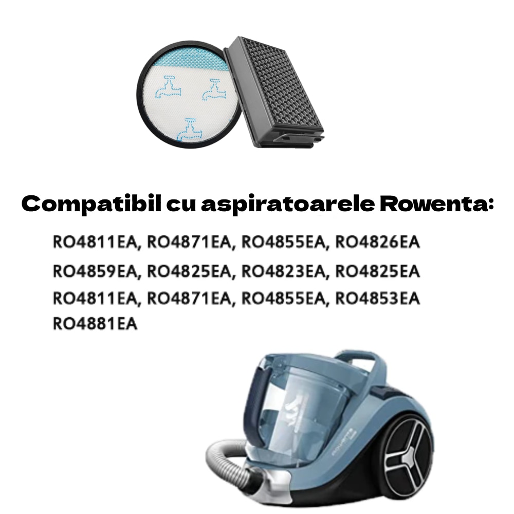 For Rowenta Compact Power XXL RO4811EA RO4823EA RO4825EA RO4826EA RO4853EA  RO4855EA RO4859EA HEPA Filter ZR780000 Part