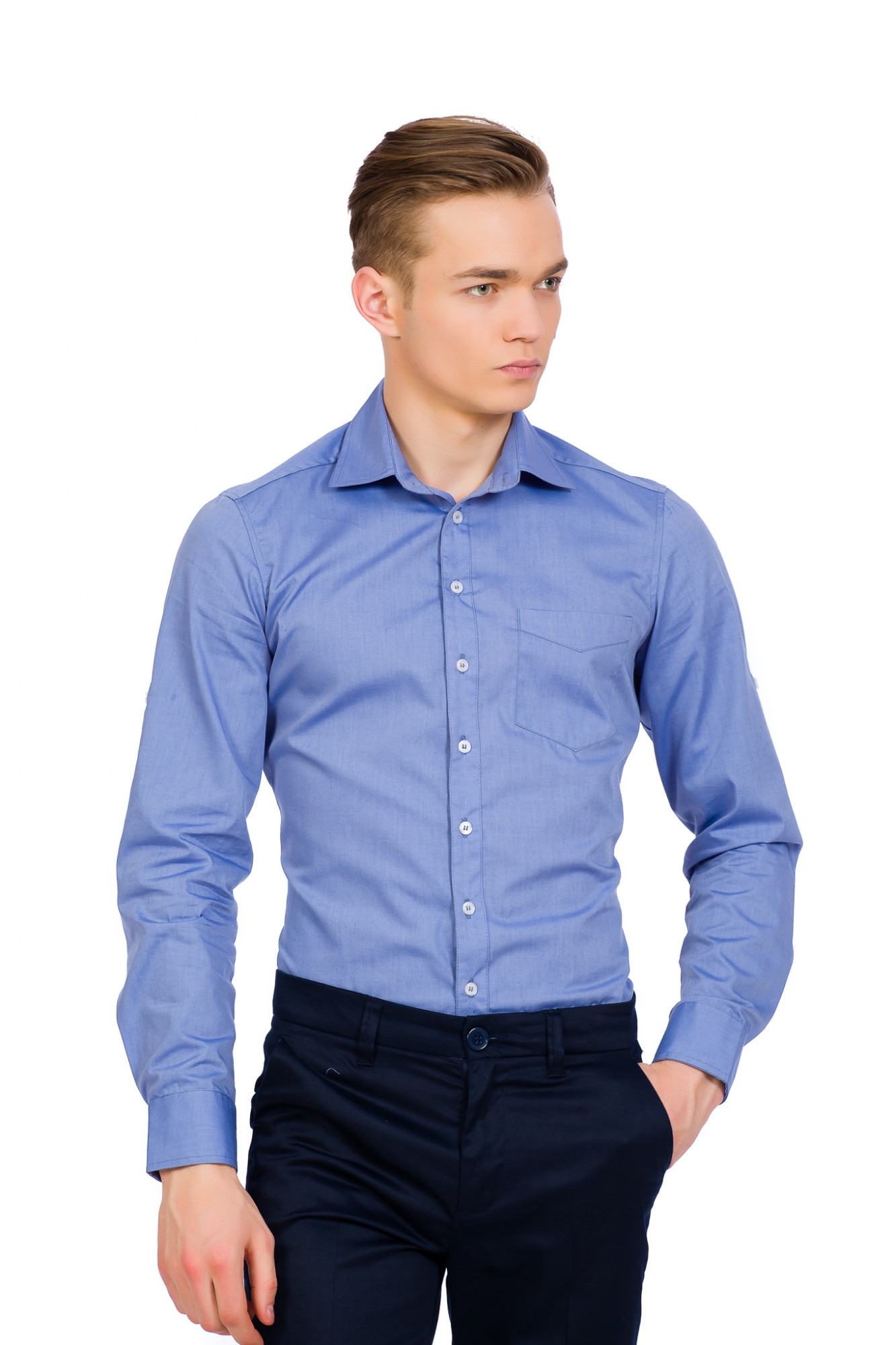 Camasa cu buzunar pentru barbati BE YOU, Bleu, S