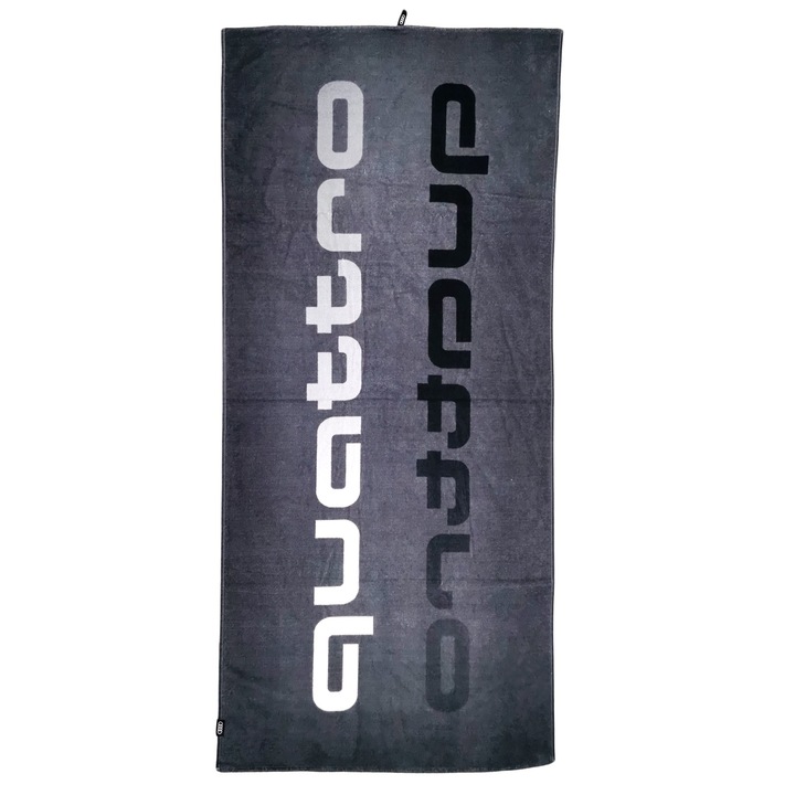 Audi QUATTRO сива кърпа с лого за баня или плаж, 80 х 150 см, 100% памук, 31319