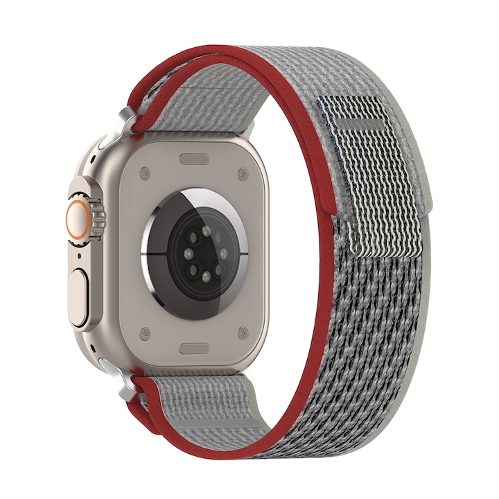 Гривна, съвместима с Apple Watch 1 42 мм, найлон, червено сиво
