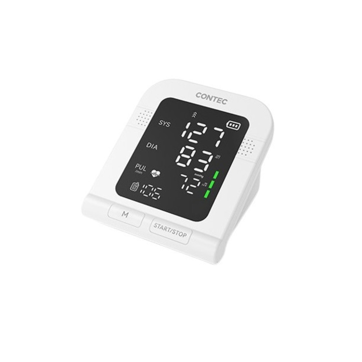 Contec 08C digitális kar vérnyomásmérő, Led képernyő, 199 memória