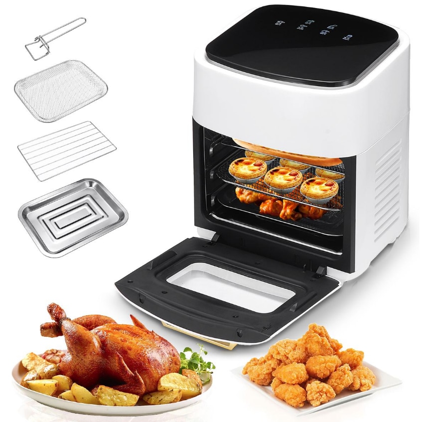 Фритюрник без масло с горещ въздух, 1400 W, Функция за печене, 15 л ...