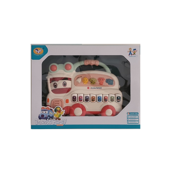 Orga electronica in forma de ambulanta cu clapete si melodii