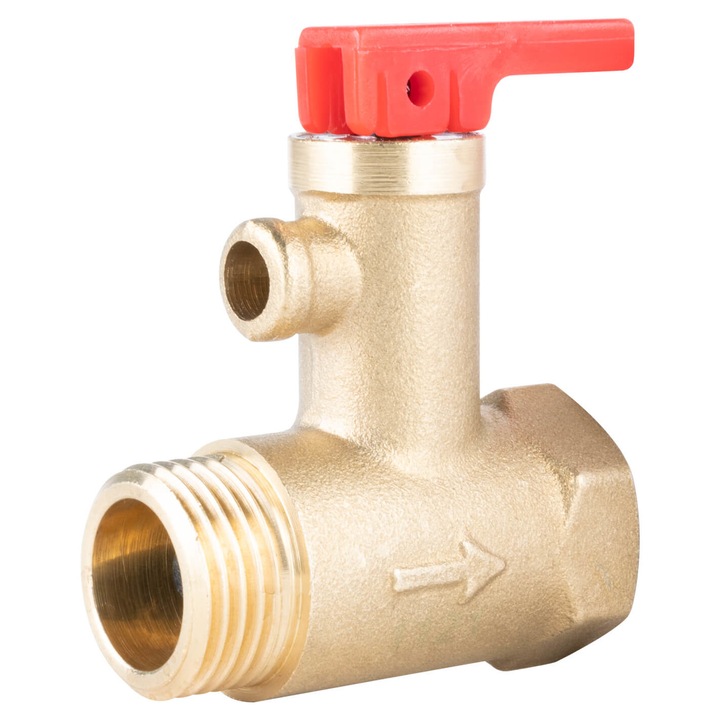 Szelep elektromos vízmelegítőkhöz, Afriso, arany/piros