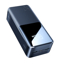 Baterie externa portabila Joyroom JR-QP193 30000 mAh, 22.5W, 4 Porturi, Display LED, Cablu USB-C inclus, Negru
