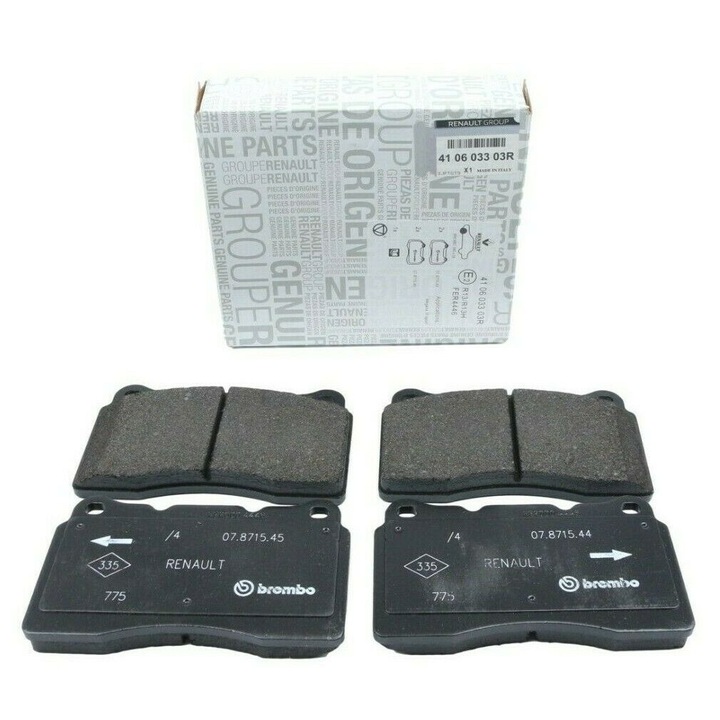 Fékbetétek, Brembo, Első rögzítés, Kompatibilis Renault Megane III, 410603303R