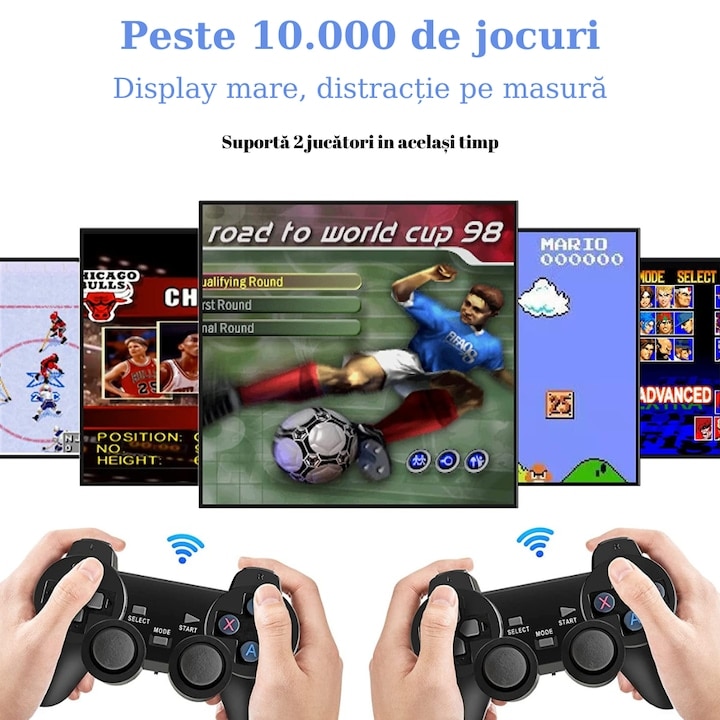 Consola de Jocuri Retro tip Stick Plug and Play, 2000 de Jocuri Preinstalate, Port HDMI, Design Compact