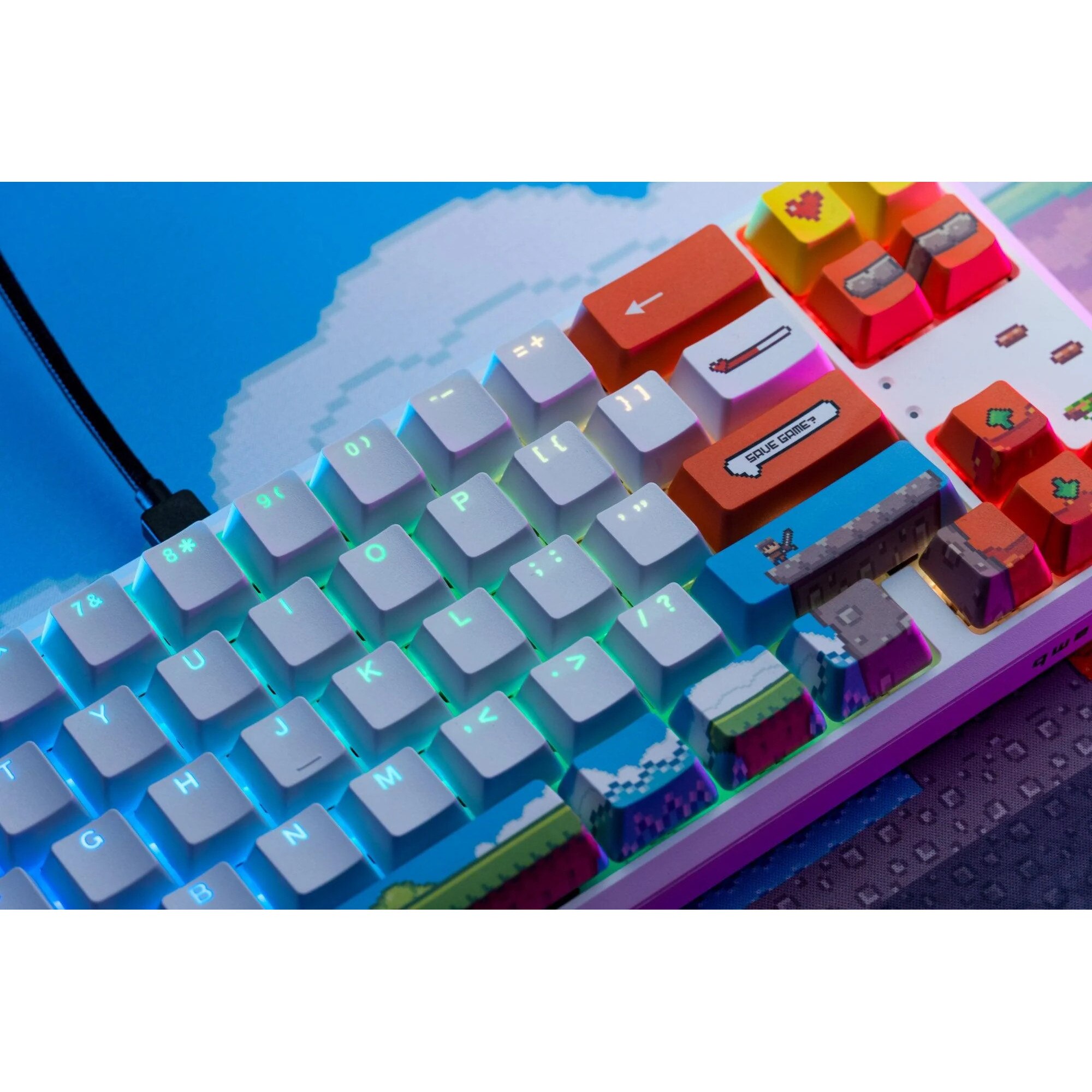 Tastatura mecanica gaming QwertyKey 65 Arcade, Hotswap, RGB