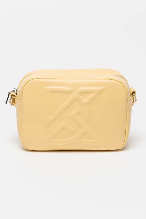 KEDDO, Geanta crossbody de piele ecologica, Galben pal
