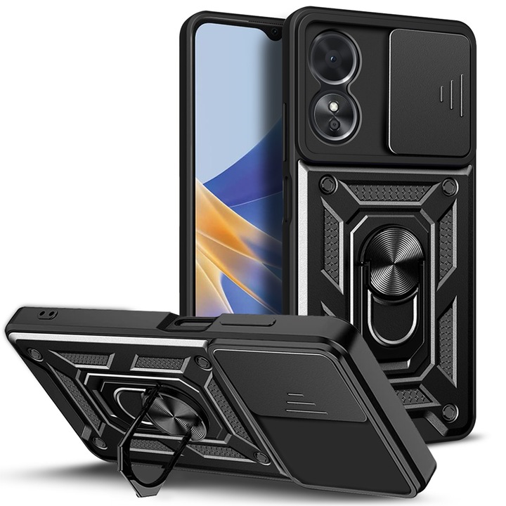 Кейс за Honor X5 Plus, Techsuit CamShield Series, черен