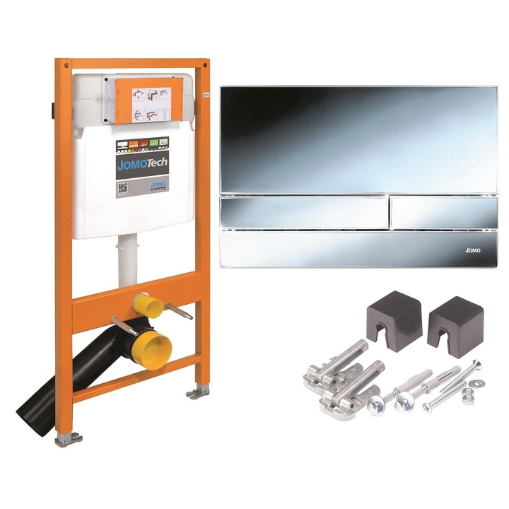 Set rezervor WC, Werit, H1120, Suport, Buton Exclusiv 2.0, Crom