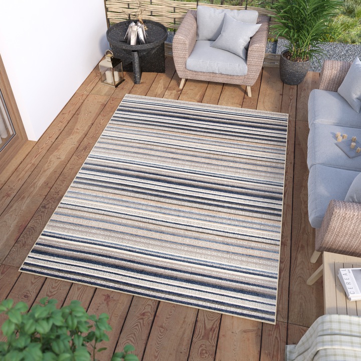 Covor pentru living, Tapiso, Crem\Negru, 200 x 300 cm