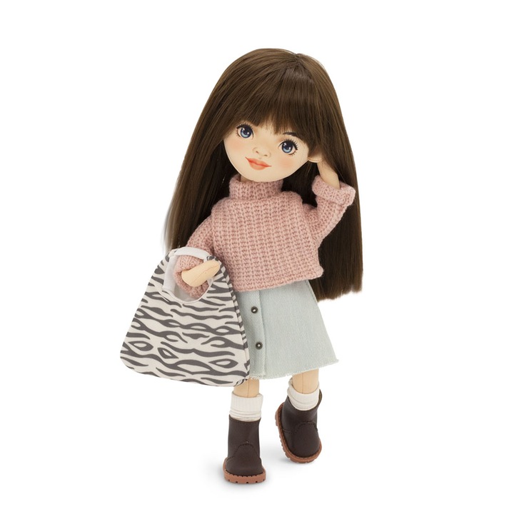 Papusa de plus Orange Toys Sophie in a Denim Skirt 32 cm