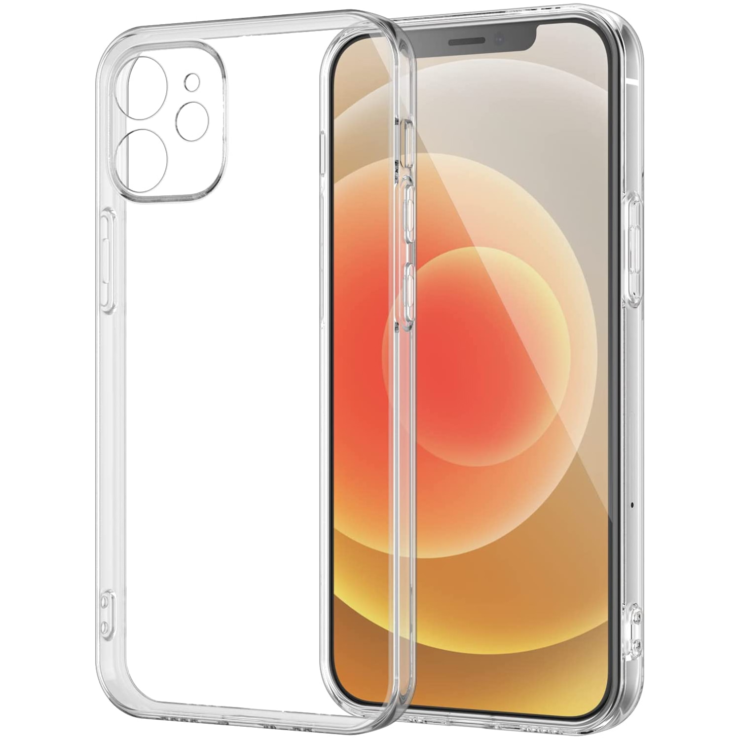 Husa Daden® Transparent Clear pentru iPhone 12, Anti ingalbenire, Antisoc, Transparenta